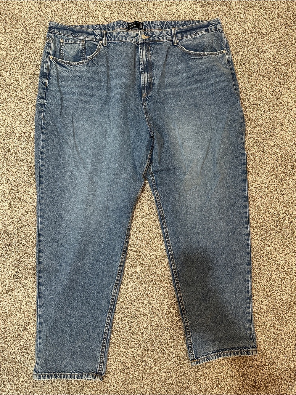 ASOS Classic Medium Blue High-Rise Mom Jeans